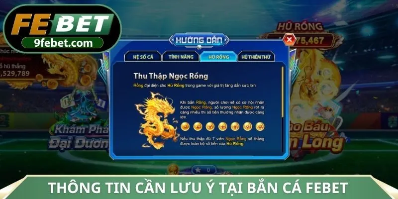 Thông tin cần lưu ý tại bắn cá FEBET