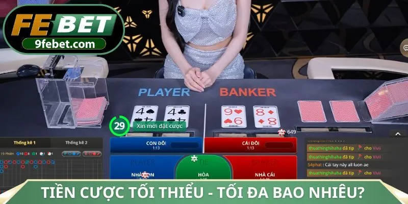 Tiền cược tối thiểu - tối đa bao nhiêu?